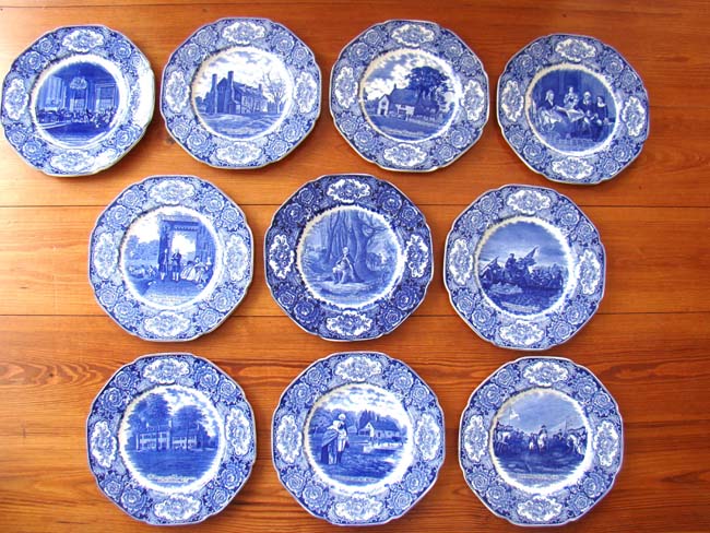 A fine set of 10 George Washington Bicentenary Commemorative Plates made in 1932 by Crown Ducal